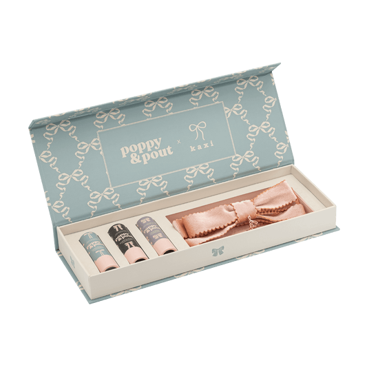 Coquette Lip Balm Trio + Kaxi Hair Bow Gift Set