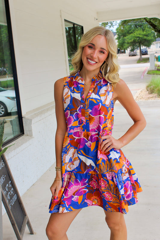 Eveline Floral Gemmely Mini Shift Dress