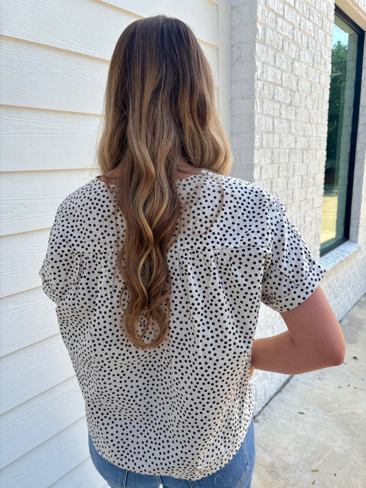 Met You In The Summer Ditsy Floral Top