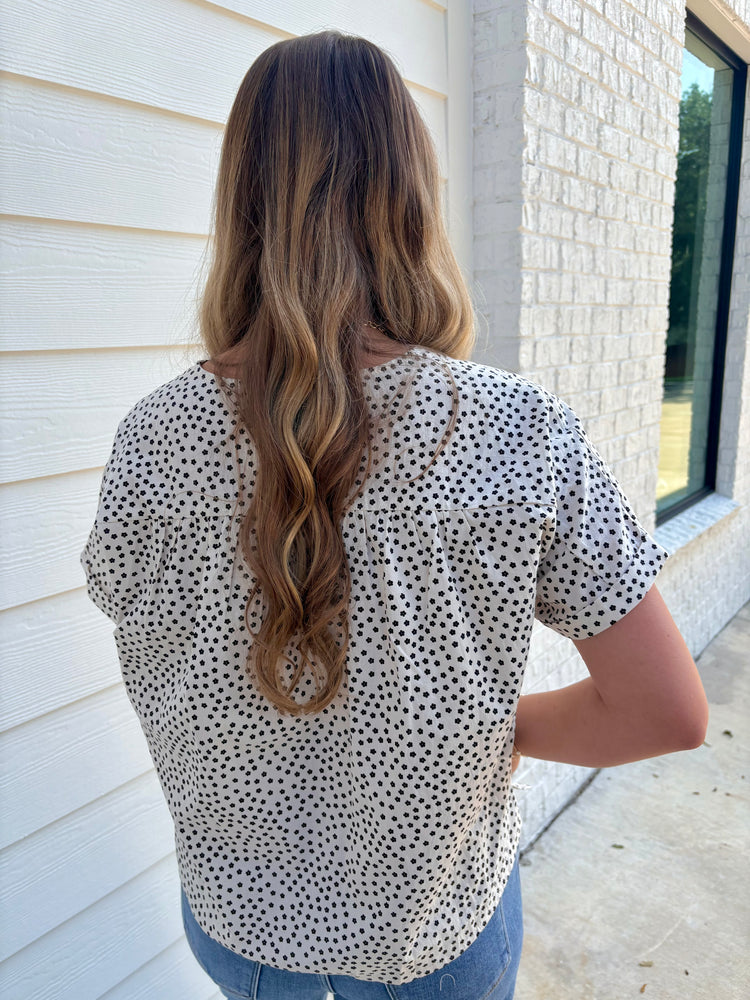 Met You In The Summer Ditsy Floral Top
