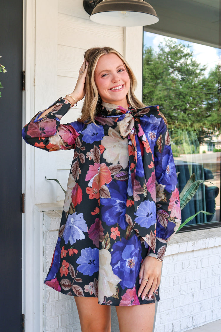 Night Blossom LS Dress