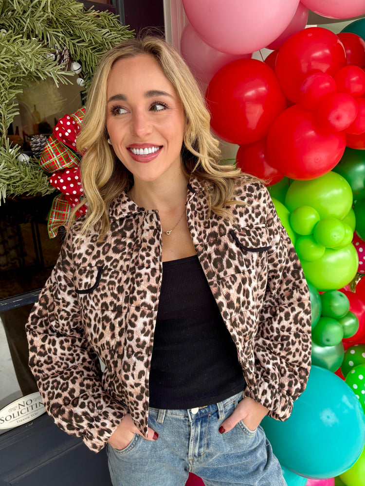 Lissandra Cheetah Crop Jacket