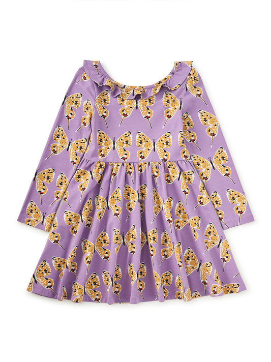 Dragon Swallowtail Butterflies Ruffle Collar Ballet Dress