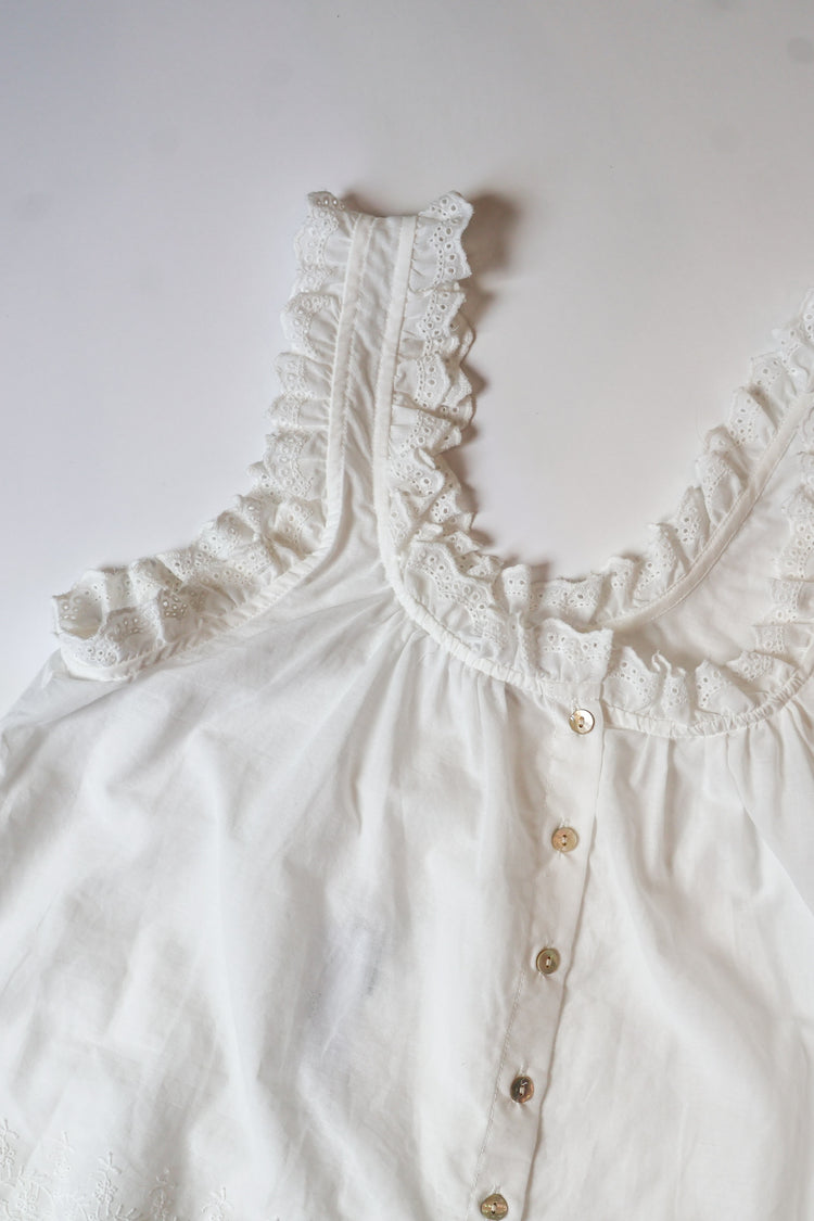 Ada White Eyelet Top