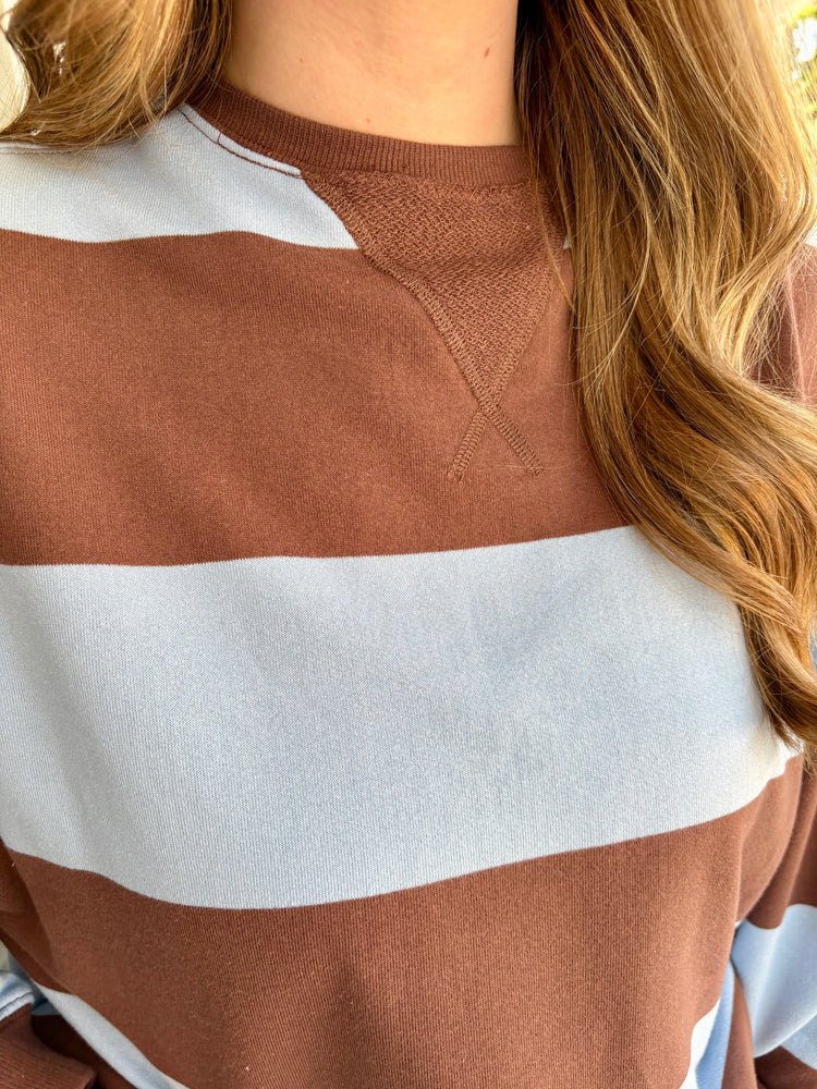 Classic Striped Oversized Crewneck
