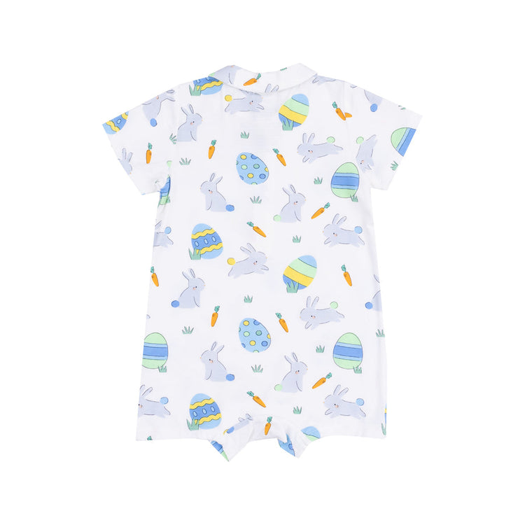 Easter Bunnies Blue Polo Shortie