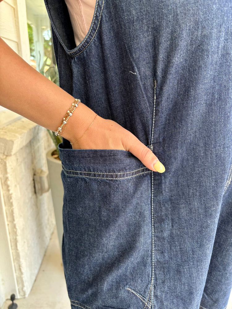 Free Fall Denim Romper