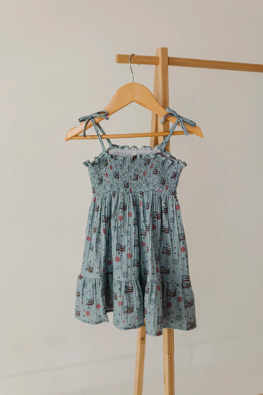 Retro America Tiered Mini Dress