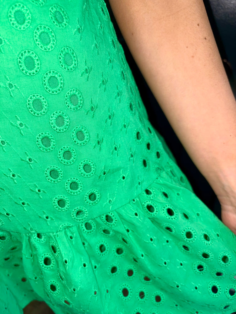 Green Eyelet Vivi Romper