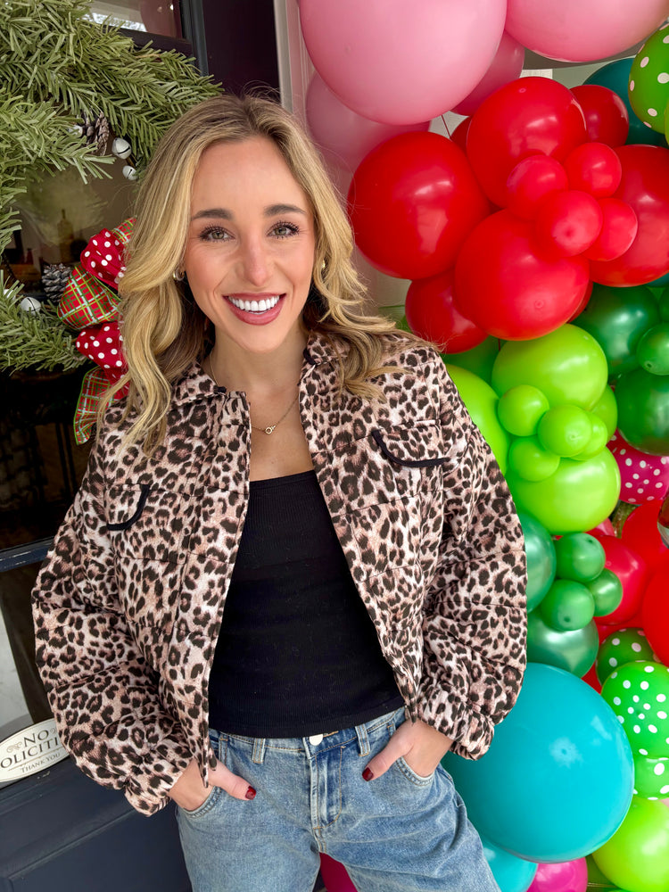 Lissandra Cheetah Crop Jacket