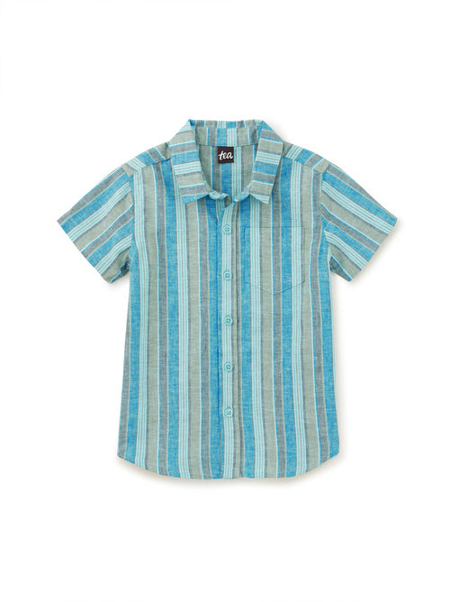 Bay Leaf Stripe Button Up Shirt