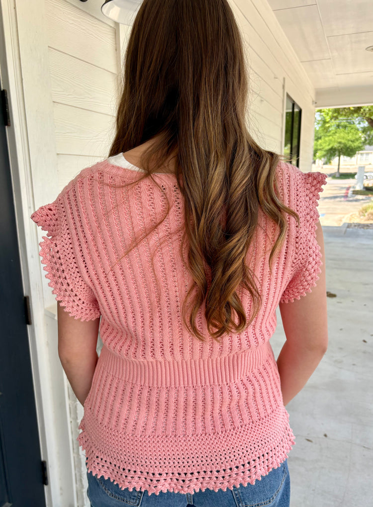 Nixie Peaches N Cream Crochet Top