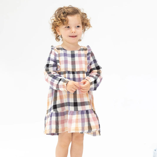 Harvest Plaid Tiered Dress & Legging