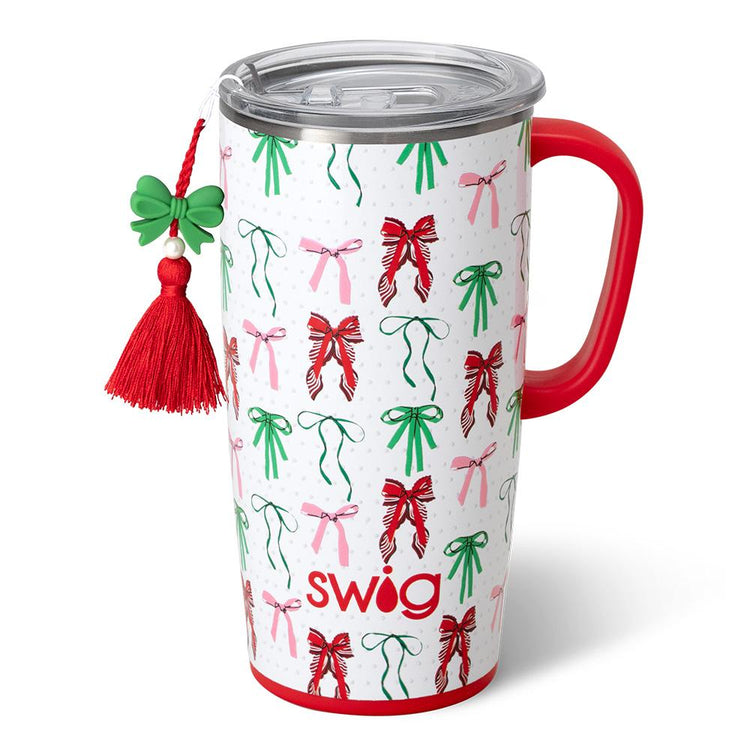 Ribbon and Bows Travel Mug 22 oz.