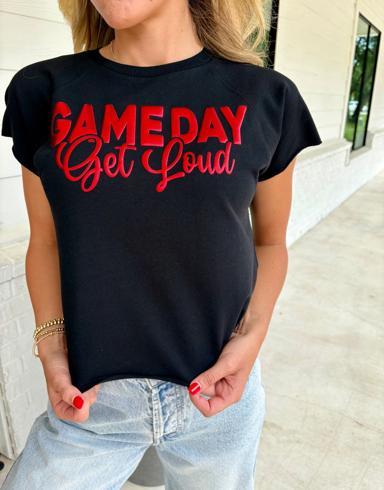 Game Day Get Loud Edgy Graphic Tee