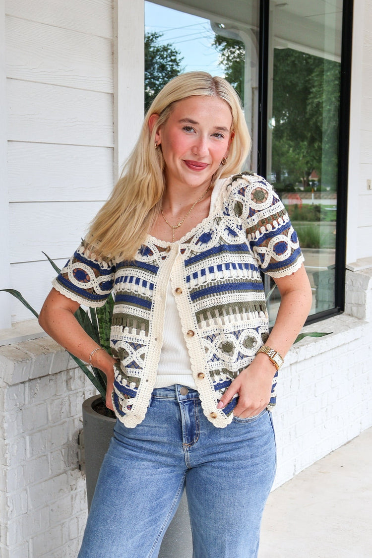 Niva Button-Up Cardigan Sweater