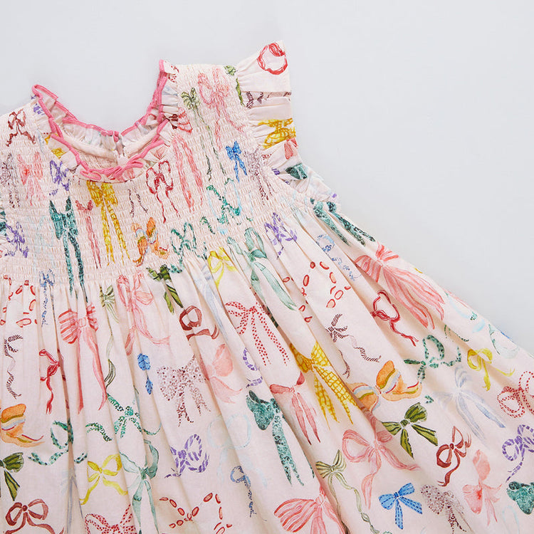 Girls Watercolor Bows Dress