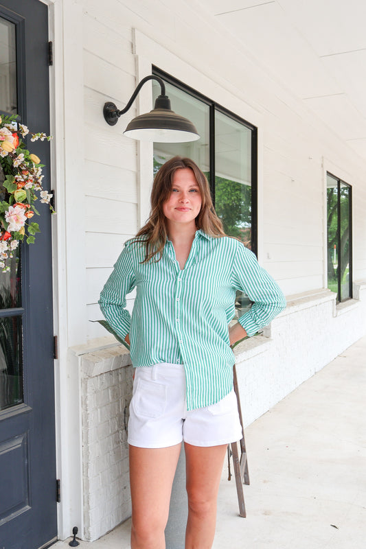 Lolita Green Grass Stripe Top