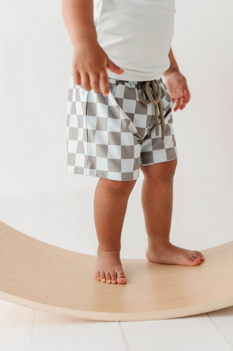 Checker In Seagrass Swim Shorts