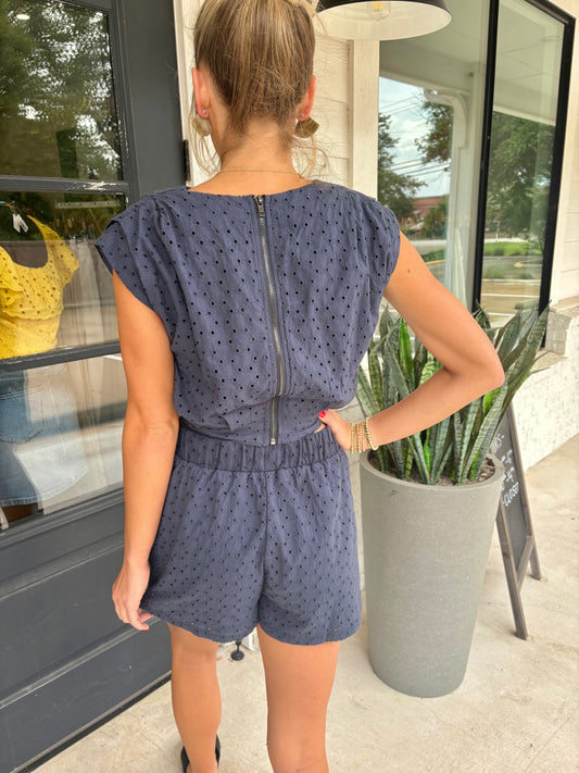 Patio Vibes Eyelet Short