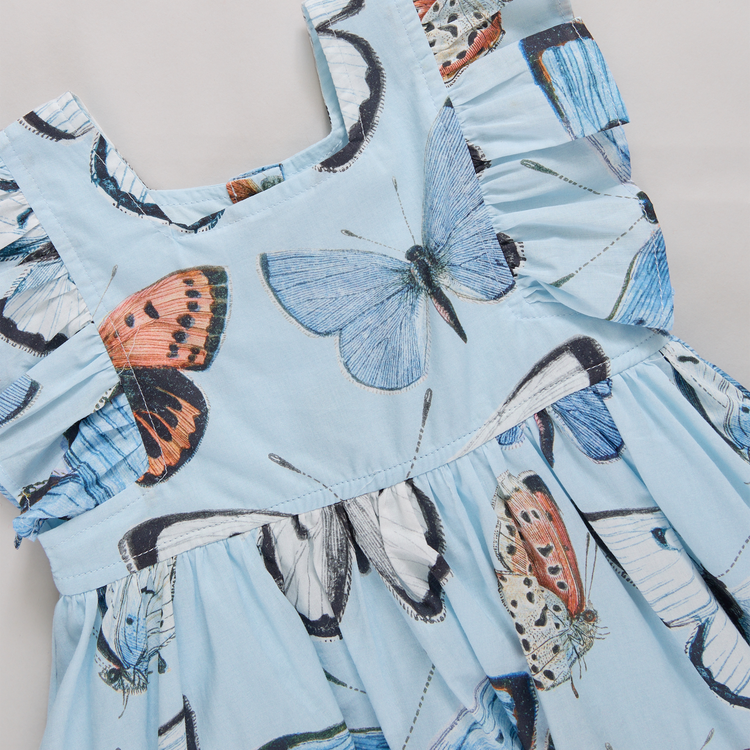 Blue Vintage Butterflies Elsie Dress