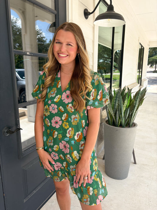 Floral Feeling Puff Sleeve Dress