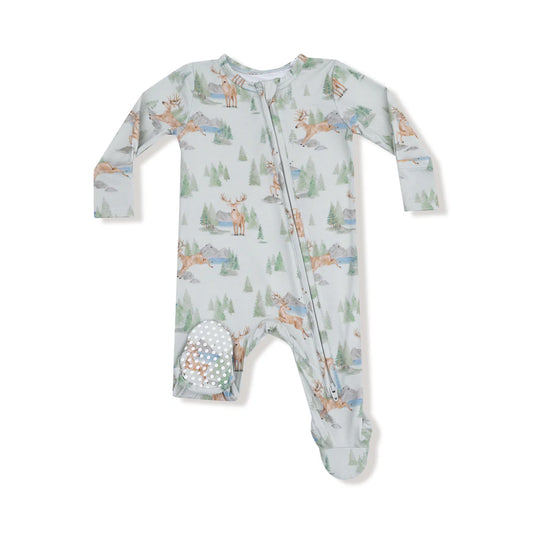 Buck Deer Zipper Footie