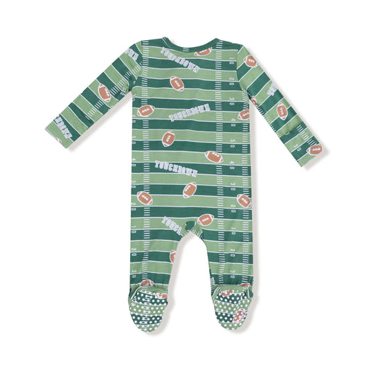 Football Field Glow in the Dark Zipper Footie