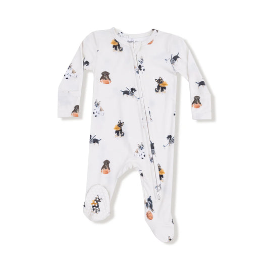Sporty Puppies Zipper Footie