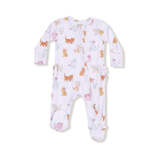 Fancy Pets Zipper Ruffle Back Footie