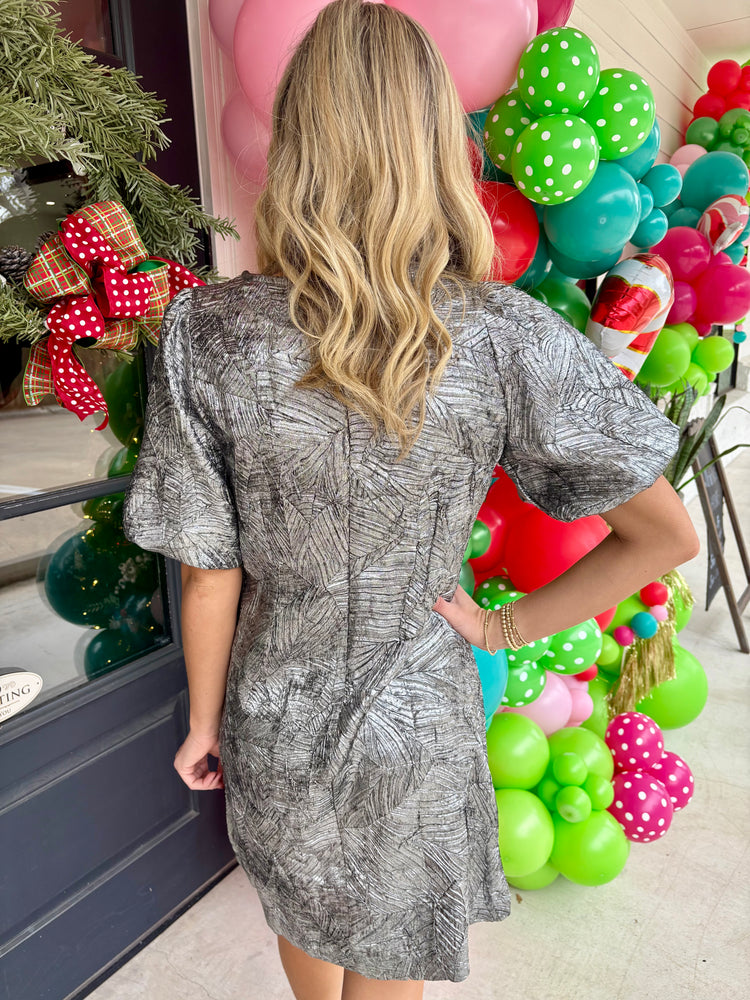 Uptown Toast Metallic Dress