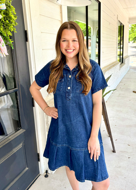 Georgina Mykonos Denim Dress