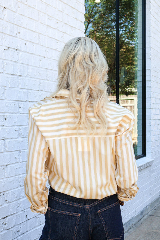 Golden Haven Stripe Button Up