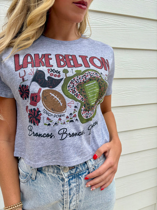 Lake Belton Broncos Graphic Crop Top