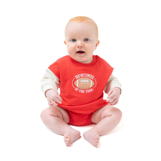 French Terry Red Sweatshirt Bubble