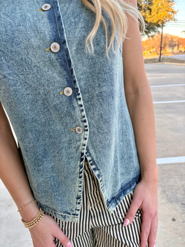 Darlin' Denim Vest Top