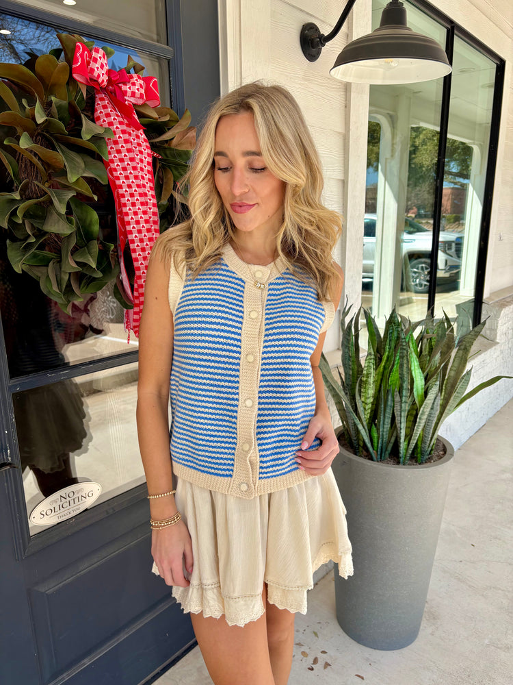 Right On Cue Sweater Vest