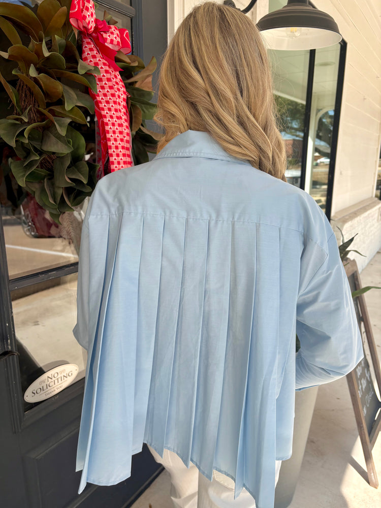 Downtown Ease Pleated Top