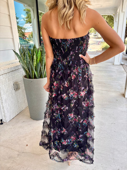 Whisper Bloom Tube Maxi Dress