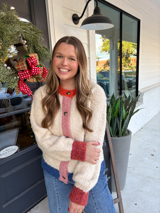 Cyclamen Creme Cardigan
