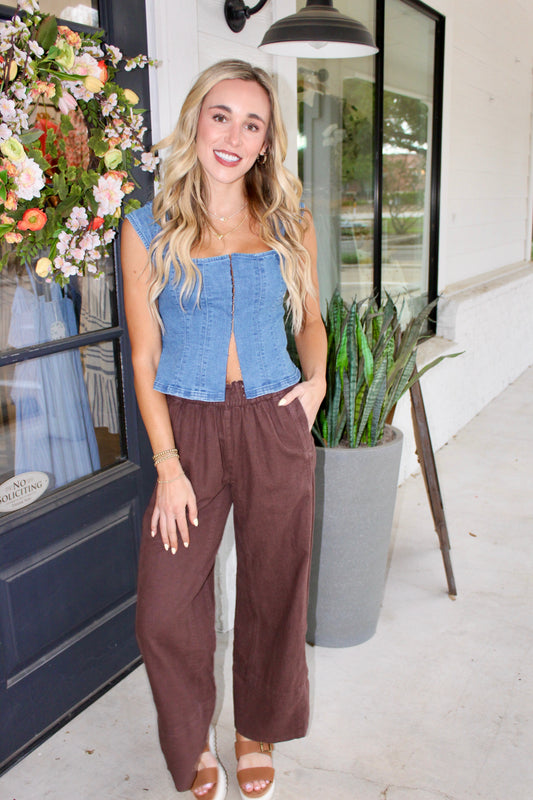 Days End Linen Pull On Pants