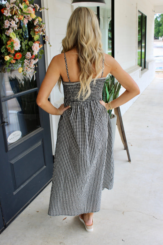 Black Check Chrissy Dress