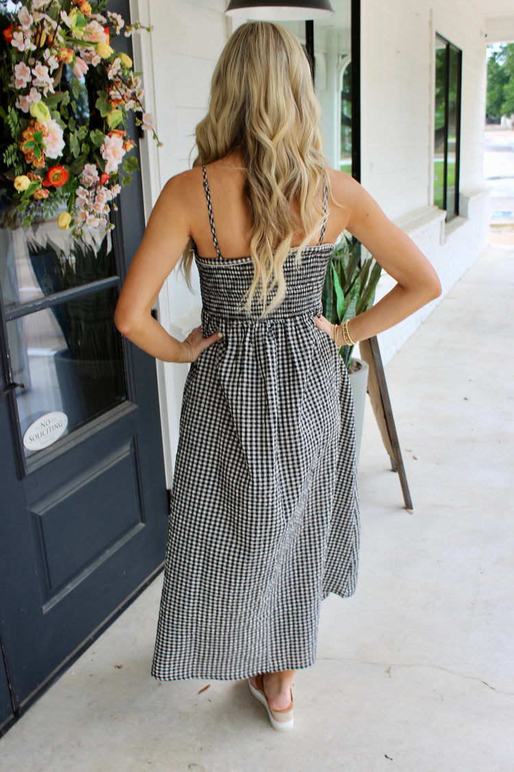 Black Check Chrissy Dress