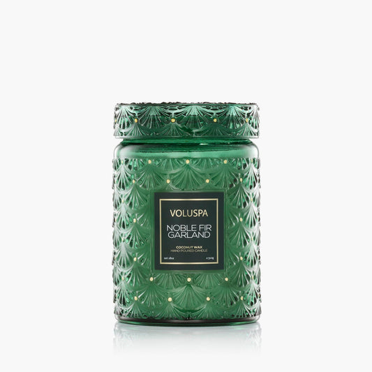 Voluspa Noble Fir Garland 18oz Large Jar Candle