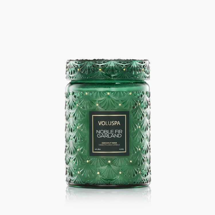 Voluspa Noble Fir Garland 18oz Large Jar Candle