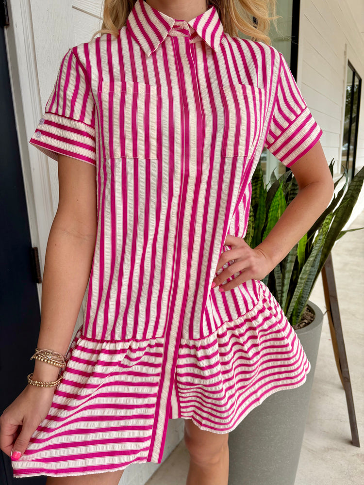 Taking Compliments Striped Dress