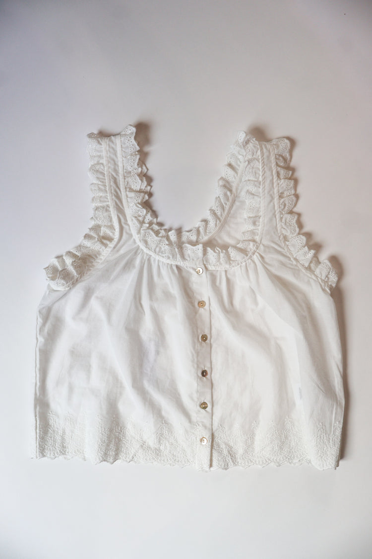 Ada White Eyelet Top