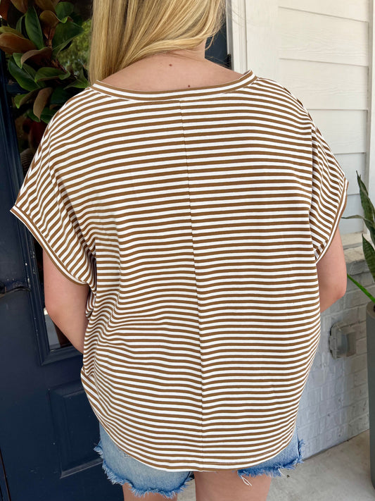 Fact or Fiction Striped Top