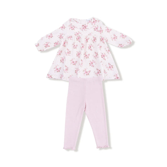 Bell Rosette Dot LS Dress & Legging