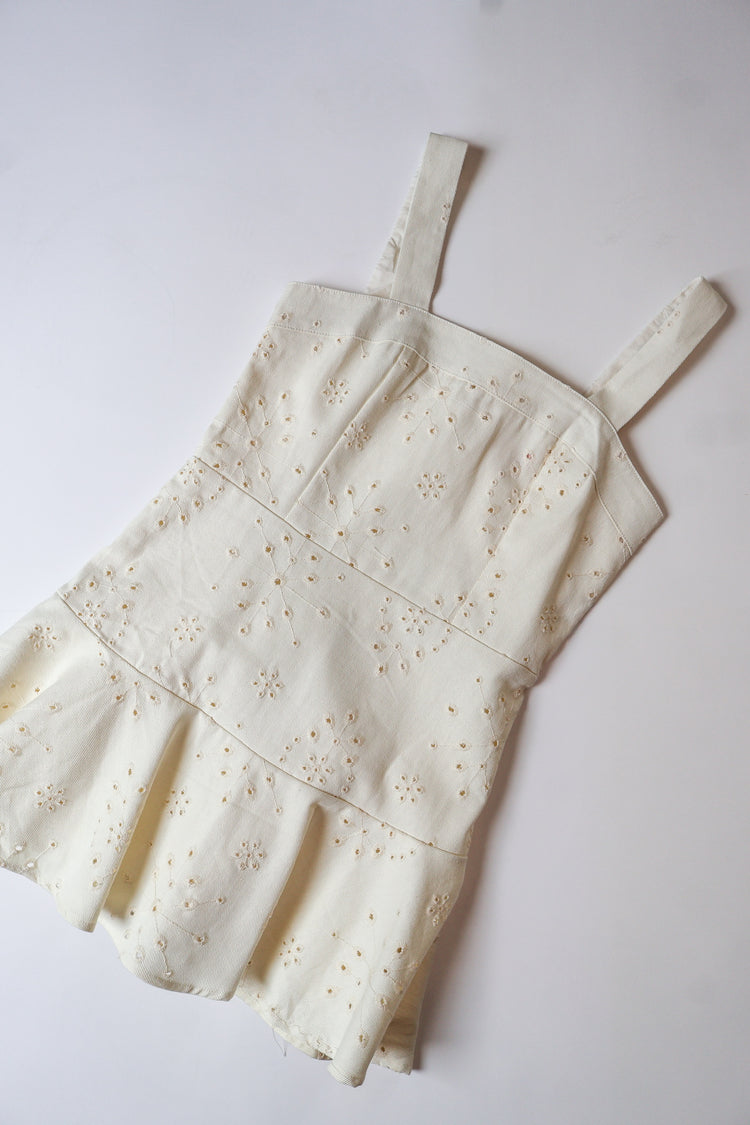 Ivory Eyelet Emily Mini Dress